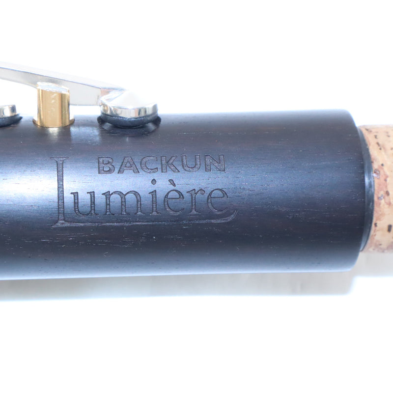 Backun 'Lumiere' Custom Grenadilla A Clarinet with Gold Posts / Silver Keys BRAND NEW- for sale at BrassAndWinds.com