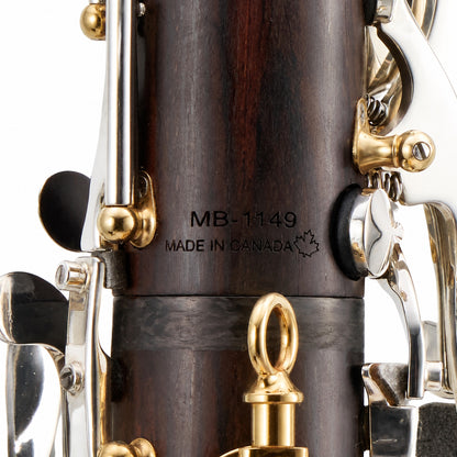Backun MoBa Professional Bb Clarinet in Cocobolo with Silver Keys, Gold Posts