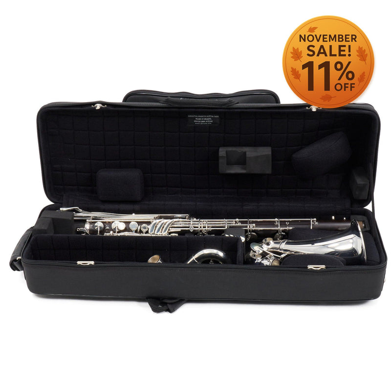 Backun Model BCLBBQG-C-SK Q-Series Grenadilla Bass Clarinet SN QLC0300 OPEN BOX