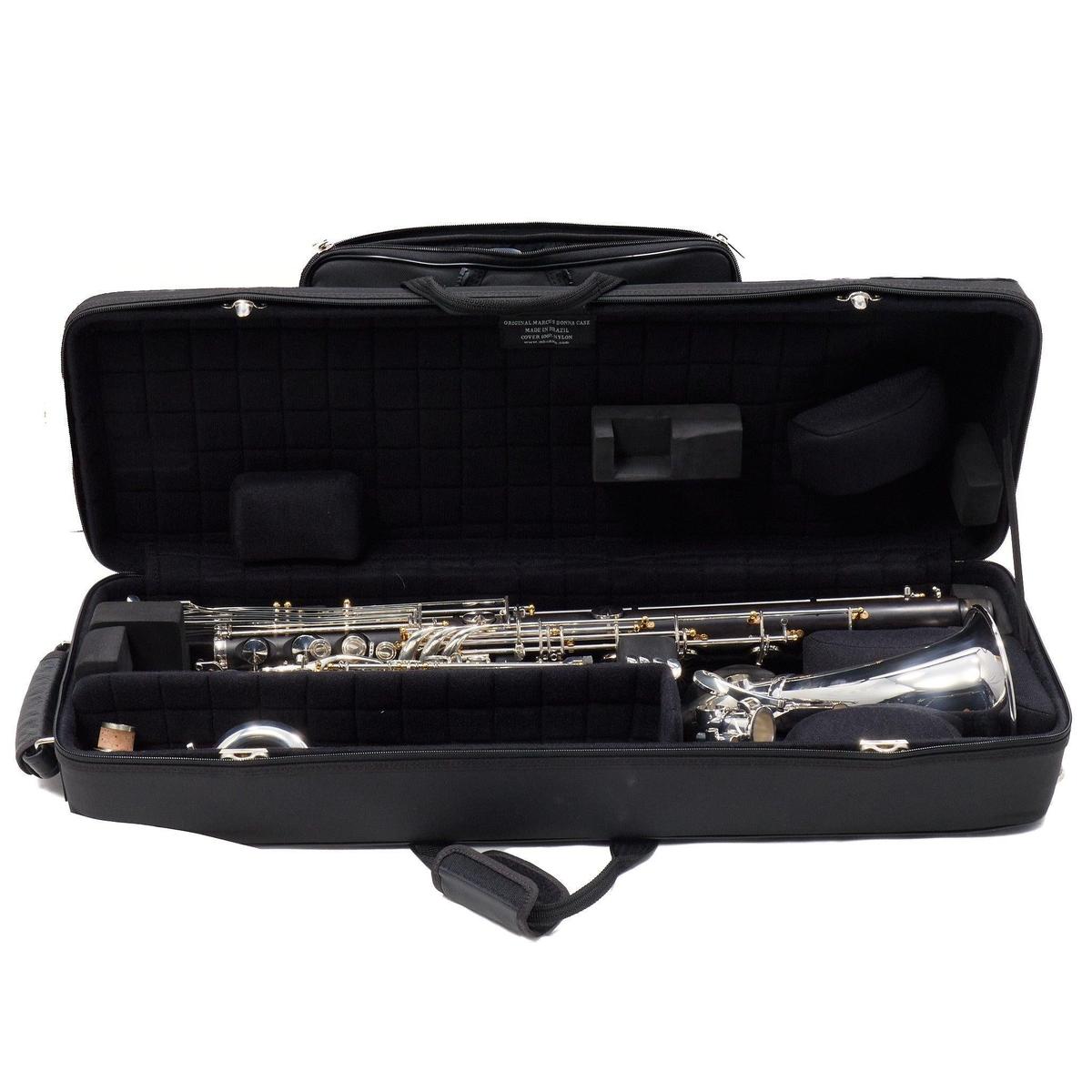 Backun Model BCLBBQG-C-SKG Q-Series Low C Bass Clarinet in Grenadilla