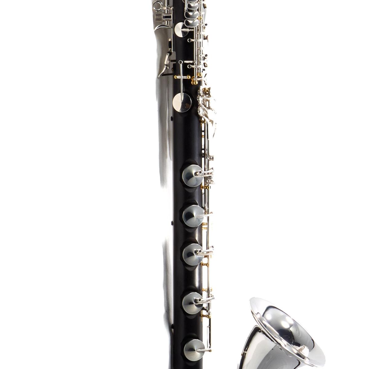 Backun Model BCLBBQG-C-SKG Q-Series Low C Bass Clarinet in Grenadilla