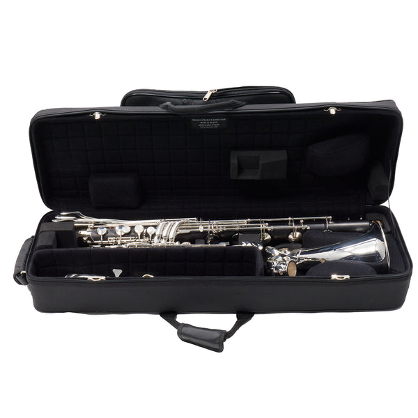 Backun Q-Series Grenadilla Bass Clarinet with Range to Low C SN QLC0264 OPEN BOX- for sale at BrassAndWinds.com