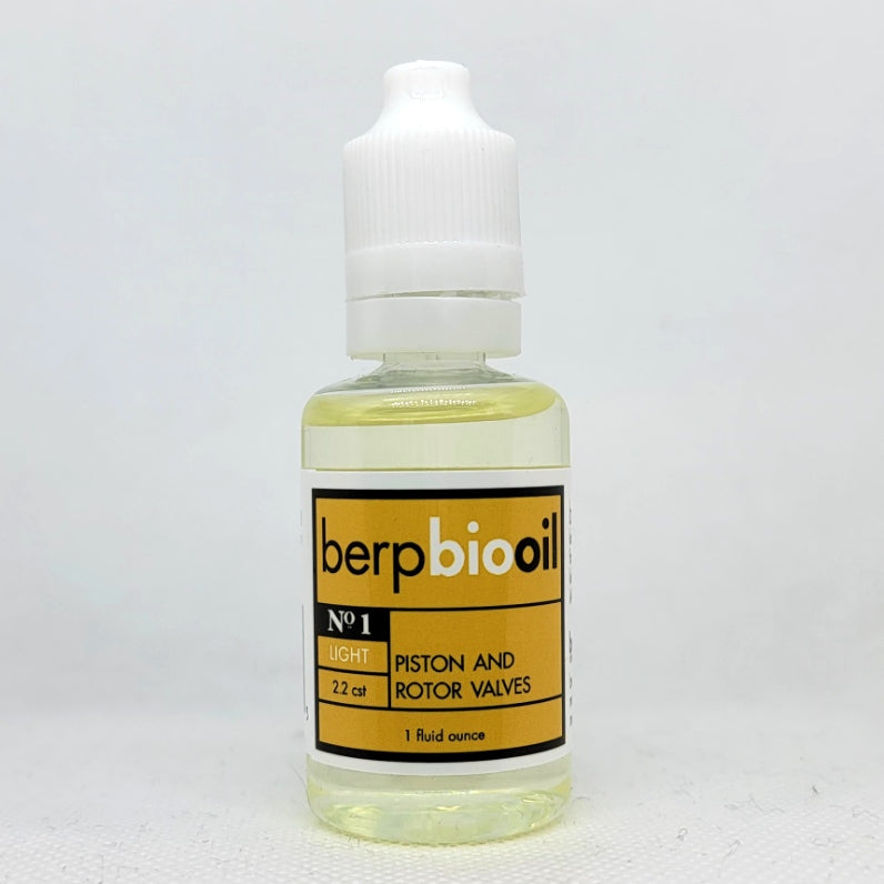 Berp BioOil for Pistons and Rotor Valves - 1 Oz. #1 (Light)- for sale at BrassAndWinds.com