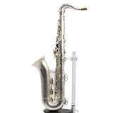 Buescher 400 Top Hat & Cane Tenor Saxophone in Satin Silver SN 309409 EXQUISITE- for sale at BrassAndWinds.com