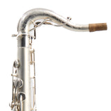 Buescher 400 Top Hat & Cane Tenor Saxophone in Satin Silver SN 309409 EXQUISITE- for sale at BrassAndWinds.com