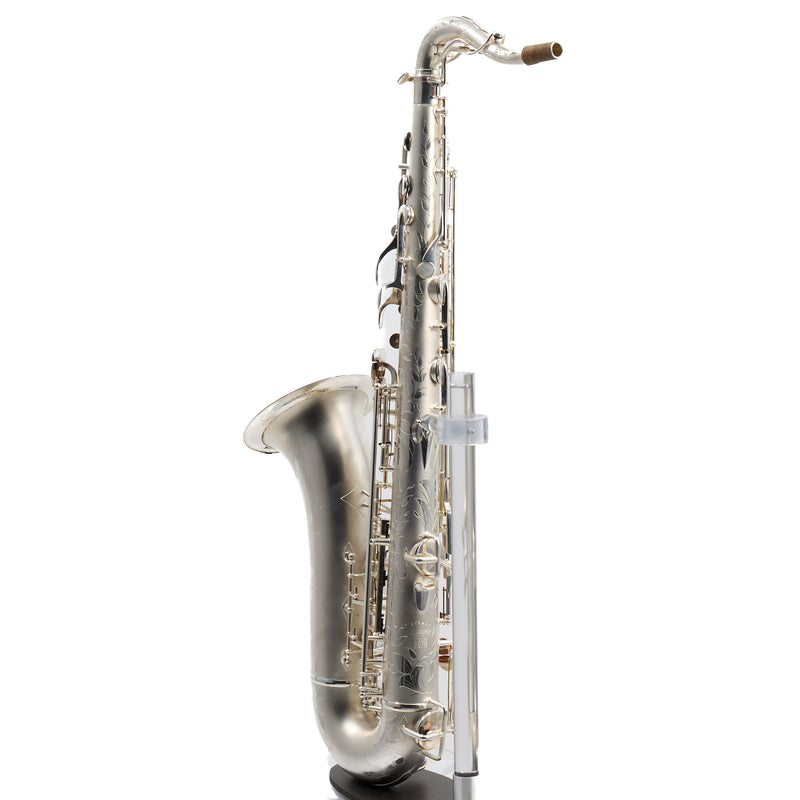 Buescher 400 Top Hat & Cane Tenor Saxophone in Satin Silver SN 309409 EXQUISITE- for sale at BrassAndWinds.com