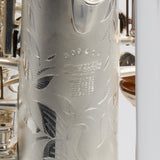 Buescher 400 Top Hat & Cane Tenor Saxophone in Satin Silver SN 309409 EXQUISITE- for sale at BrassAndWinds.com