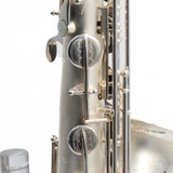 Buescher 400 Top Hat & Cane Tenor Saxophone in Satin Silver SN 309409 EXQUISITE- for sale at BrassAndWinds.com