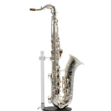 Buescher 400 Top Hat & Cane Tenor Saxophone in Satin Silver SN 309409 EXQUISITE- for sale at BrassAndWinds.com
