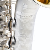 Buescher 400 Top Hat & Cane Tenor Saxophone in Satin Silver SN 309409 EXQUISITE- for sale at BrassAndWinds.com