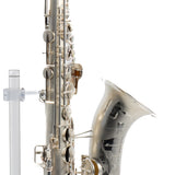 Buescher 400 Top Hat & Cane Tenor Saxophone in Satin Silver SN 309409 EXQUISITE- for sale at BrassAndWinds.com