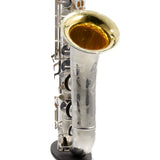 Buescher 400 Top Hat & Cane Tenor Saxophone in Satin Silver SN 309409 EXQUISITE- for sale at BrassAndWinds.com