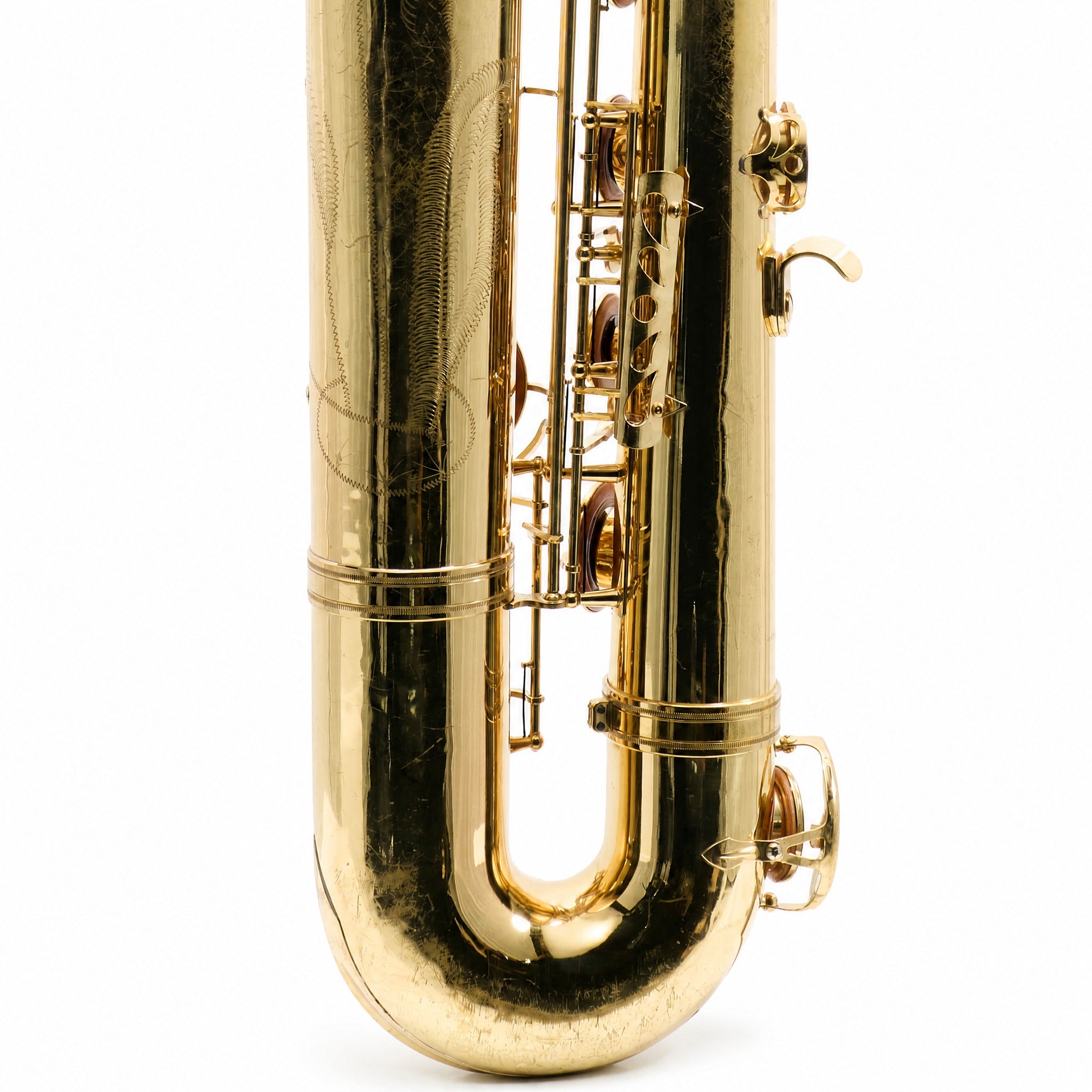 Buescher BU-6 Eb Baritone Saxophone in Gold Lacquer