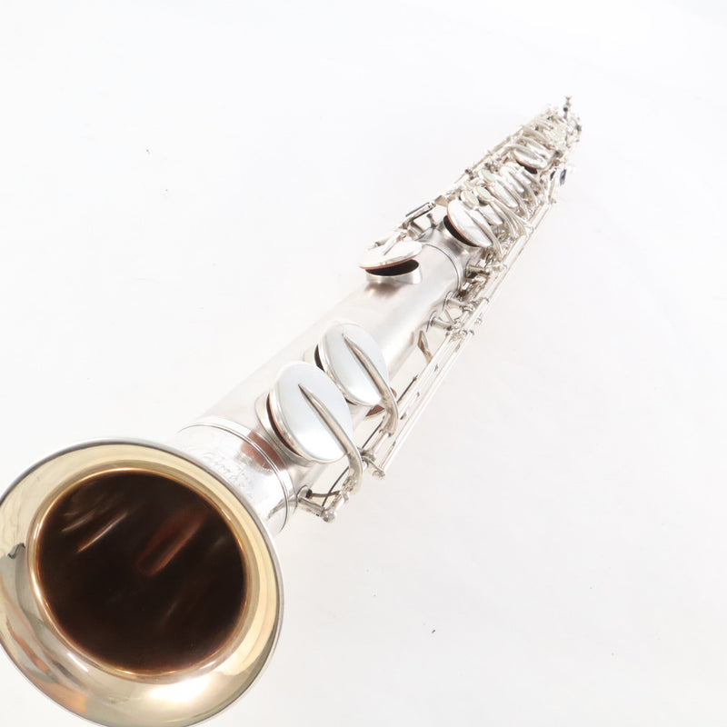 Buescher Straight Alto Saxophone SN 202634 ORIGINAL SILVER PLATE- for sale at BrassAndWinds.com