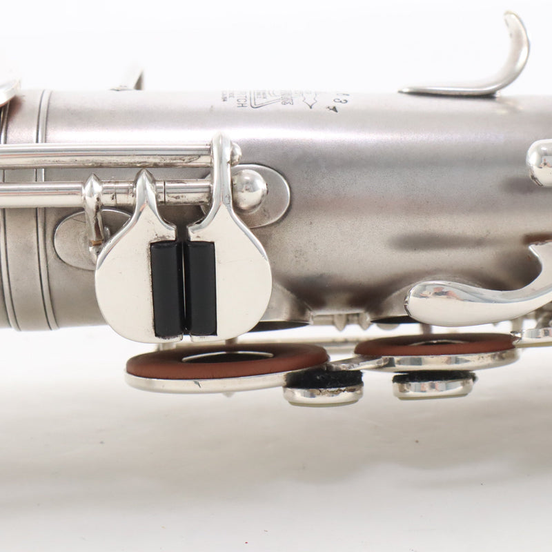 Buescher Straight Alto Saxophone SN 202634 ORIGINAL SILVER PLATE- for sale at BrassAndWinds.com