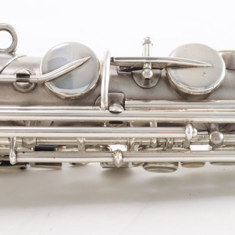 Buescher Straight Alto Saxophone SN 202634 ORIGINAL SILVER PLATE- for sale at BrassAndWinds.com