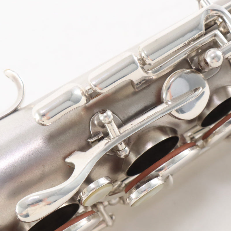 Buescher Straight Alto Saxophone SN 202634 ORIGINAL SILVER PLATE- for sale at BrassAndWinds.com