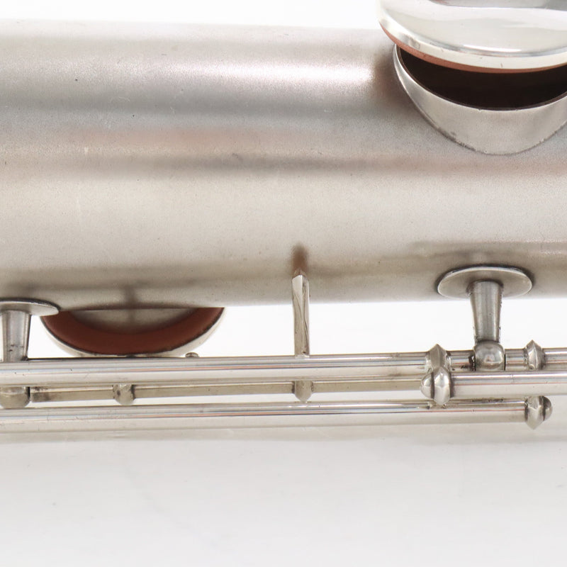 Buescher Straight Alto Saxophone SN 202634 ORIGINAL SILVER PLATE- for sale at BrassAndWinds.com