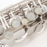 Buescher Straight Alto Saxophone SN 202634 ORIGINAL SILVER PLATE- for sale at BrassAndWinds.com