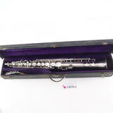 Buescher Straight Alto Saxophone SN 202634 ORIGINAL SILVER PLATE- for sale at BrassAndWinds.com