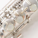 Buescher Tilt-Bell Soprano Saxophone SN 204554 ORIGINAL SILVER PLATE- for sale at BrassAndWinds.com