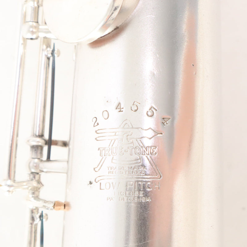 Buescher Tilt-Bell Soprano Saxophone SN 204554 ORIGINAL SILVER PLATE- for sale at BrassAndWinds.com