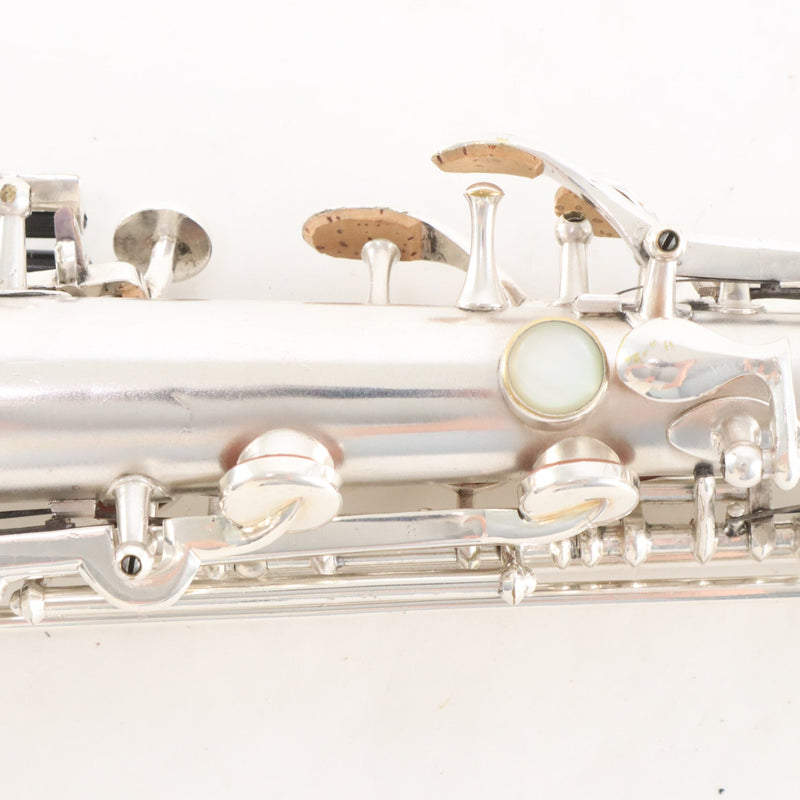 Buescher Tilt-Bell Soprano Saxophone SN 204554 ORIGINAL SILVER PLATE- for sale at BrassAndWinds.com