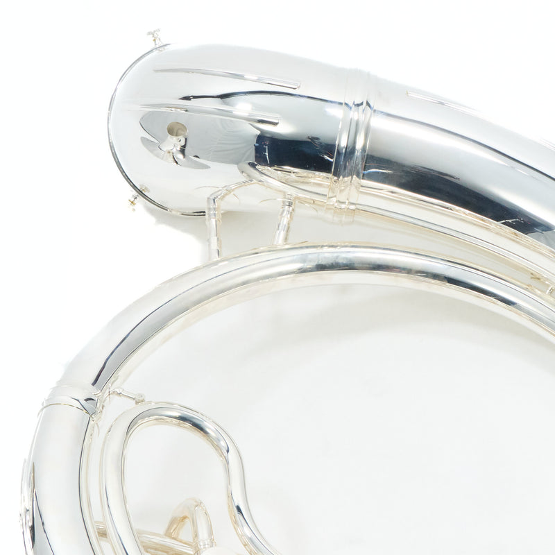 C.G. Conn Model 20KSPW Brass Sousaphone in Silver Plate SN 660562 EXCELLENT- for sale at BrassAndWinds.com