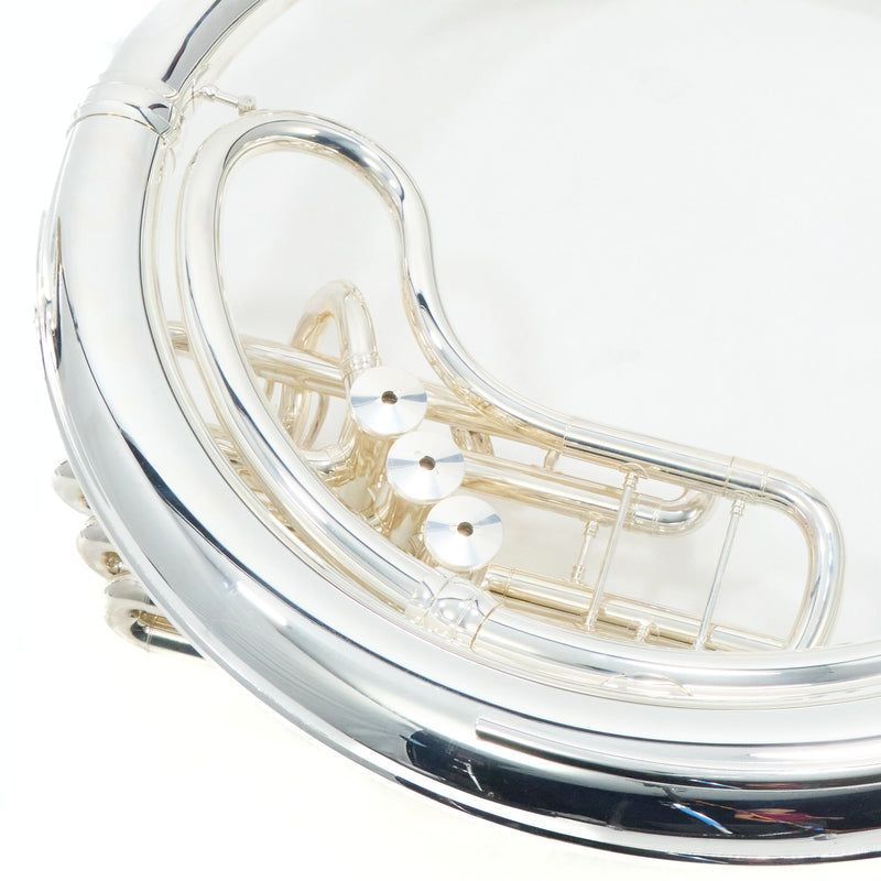 C.G. Conn Model 20KSPW Brass Sousaphone in Silver Plate SN 660562 EXCELLENT- for sale at BrassAndWinds.com