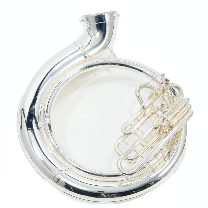 C.G. Conn Model 20KSPW Brass Sousaphone in Silver Plate SN 660562 EXCELLENT- for sale at BrassAndWinds.com