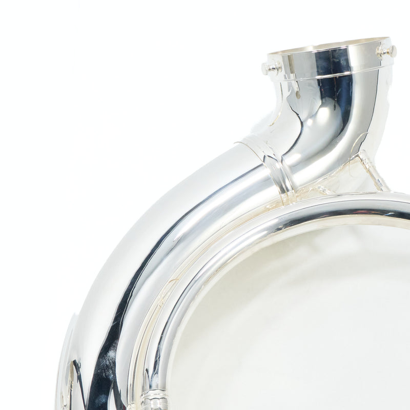 C.G. Conn Model 20KSPW Brass Sousaphone in Silver Plate SN 660562 EXCELLENT- for sale at BrassAndWinds.com