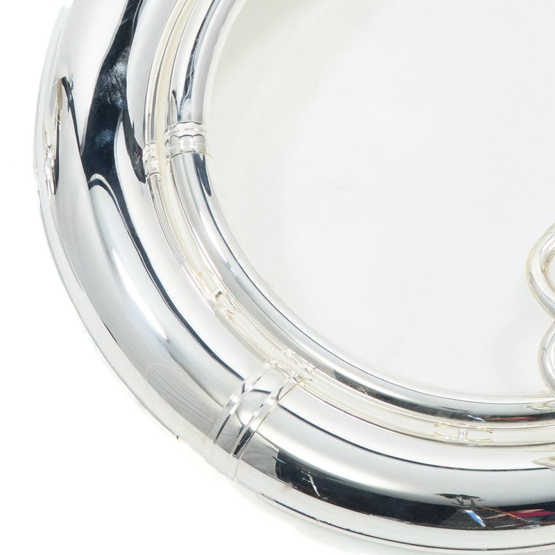 C.G. Conn Model 20KSPW Brass Sousaphone in Silver Plate SN 660562 EXCELLENT- for sale at BrassAndWinds.com