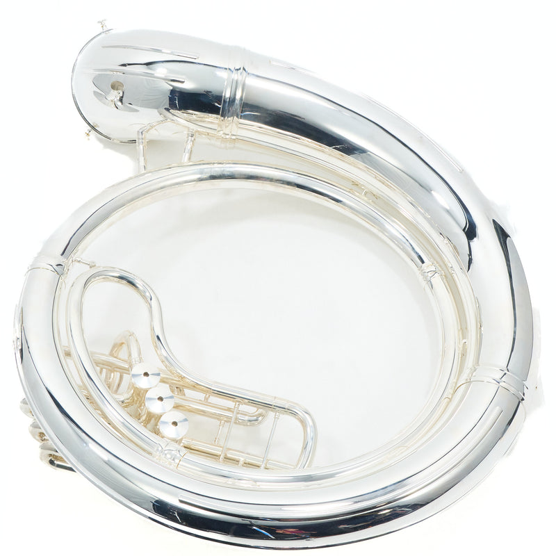C.G. Conn Model 20KSPW Brass Sousaphone in Silver Plate SN 660562 EXCELLENT- for sale at BrassAndWinds.com