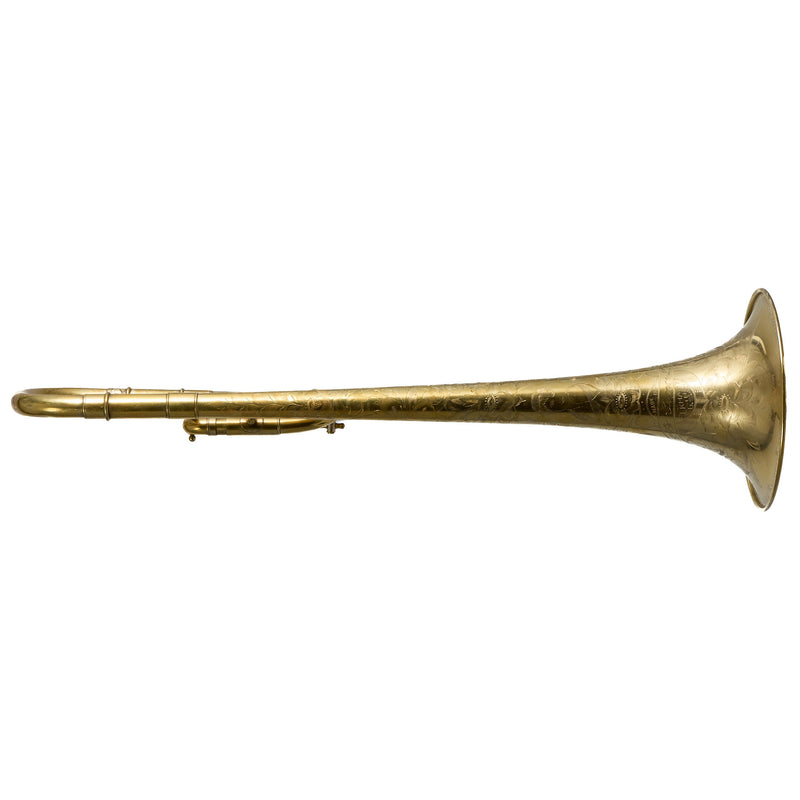 C.G. Conn Model 60H 'Preacher's Trombone' in C SN 248641 CUSTOM ENGRAVED GOLD PLATE- for sale at BrassAndWinds.com