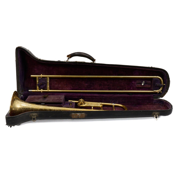 C.G. Conn Model 60H 'Preacher's Trombone' in C SN 248641 CUSTOM ENGRAVED GOLD PLATE- for sale at BrassAndWinds.com
