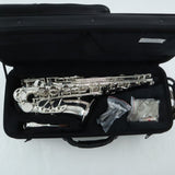 C.G. Conn Model CAS280RS Intermediate Alto Saxophone in Silver Plate BRAND NEW- for sale at BrassAndWinds.com