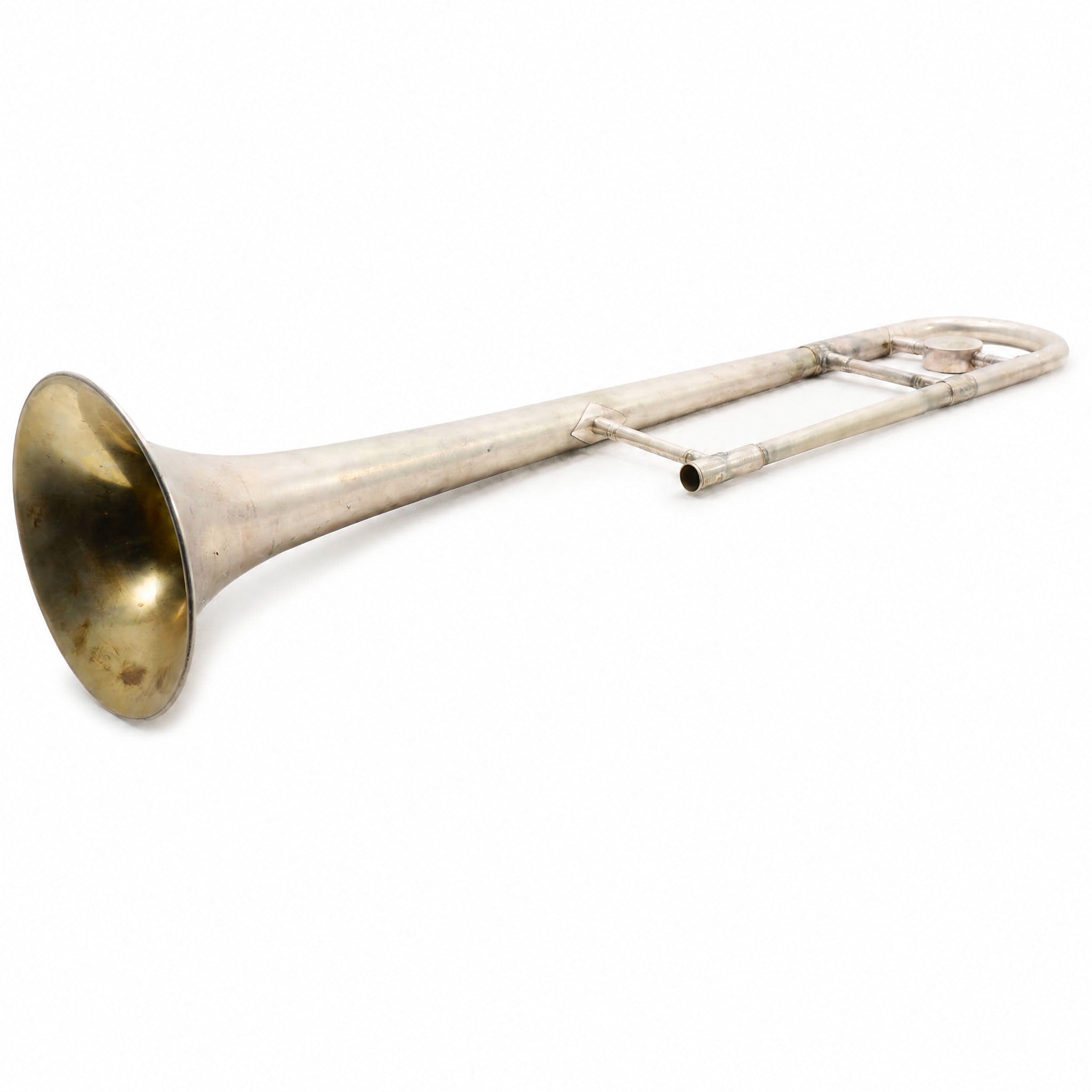 Cavalier Student Straight Tenor Trombone in Silver Plate RESTORATION PROJECT