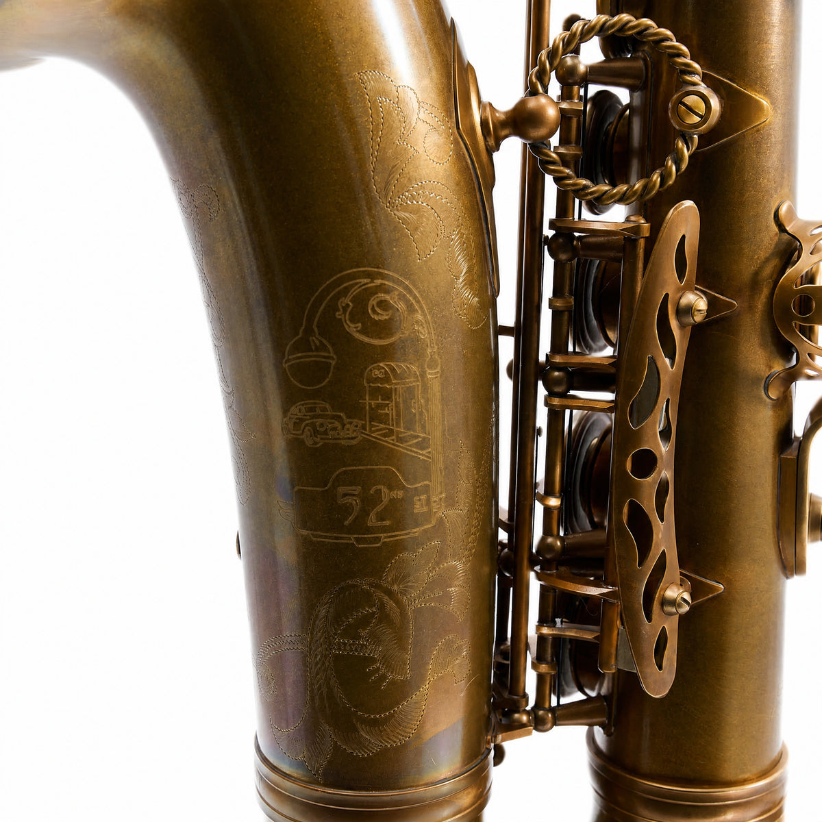 Eastman EAS852 '52nd Street' Professional Alto Saxophone in Aged Unlacquered Brass