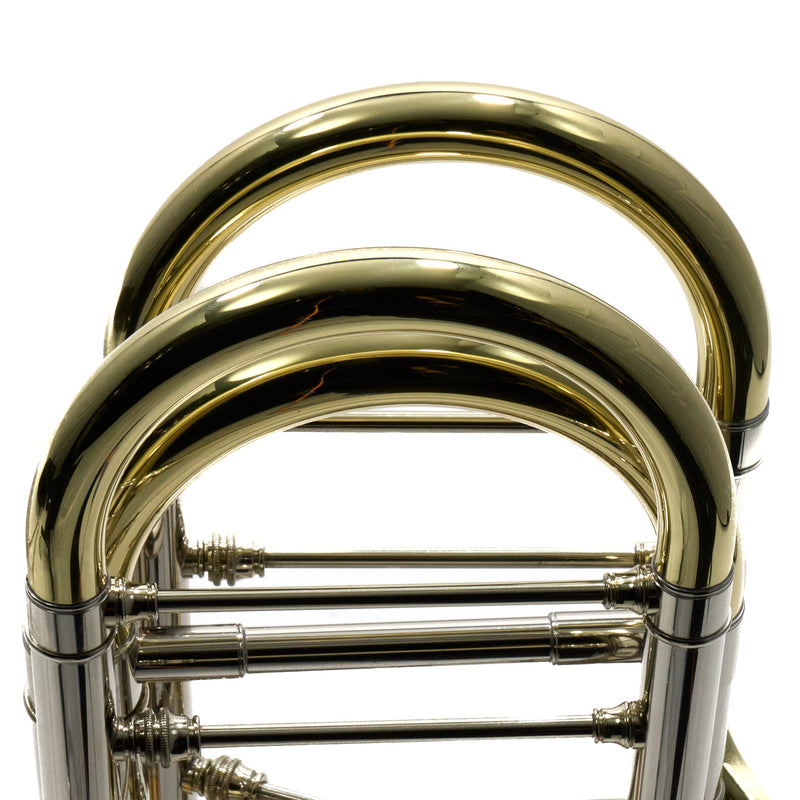 Eastman Model ETB849G Professional Bass Trombone with Axial Flow Valves OPEN BOX- for sale at BrassAndWinds.com