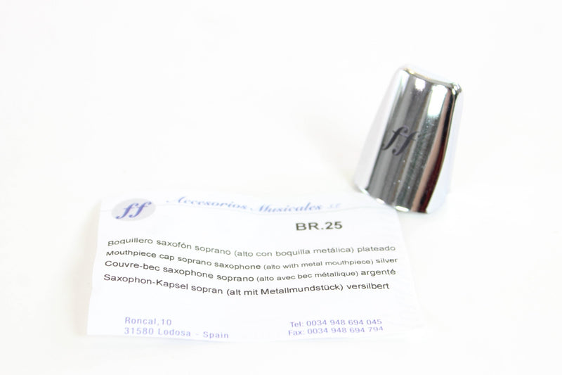 Fortissimo BR25 Silver Plastic Cap for Metal Alto/Soprano Saxophone Mouthpiece