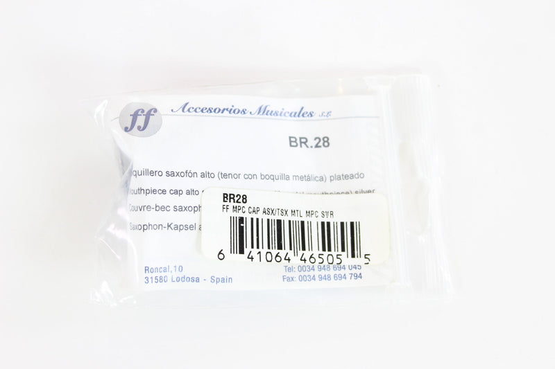 Fortissimo BR28 Silver Plastic Cap for Metal Alto/Tenor Saxophone Mouthpiece