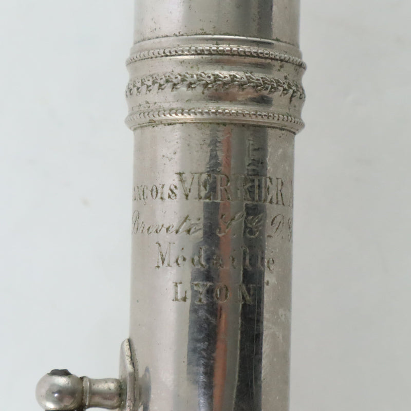 Francois Verrier Lyon Handmade Boehm Flute HISTORIC- for sale at BrassAndWinds.com