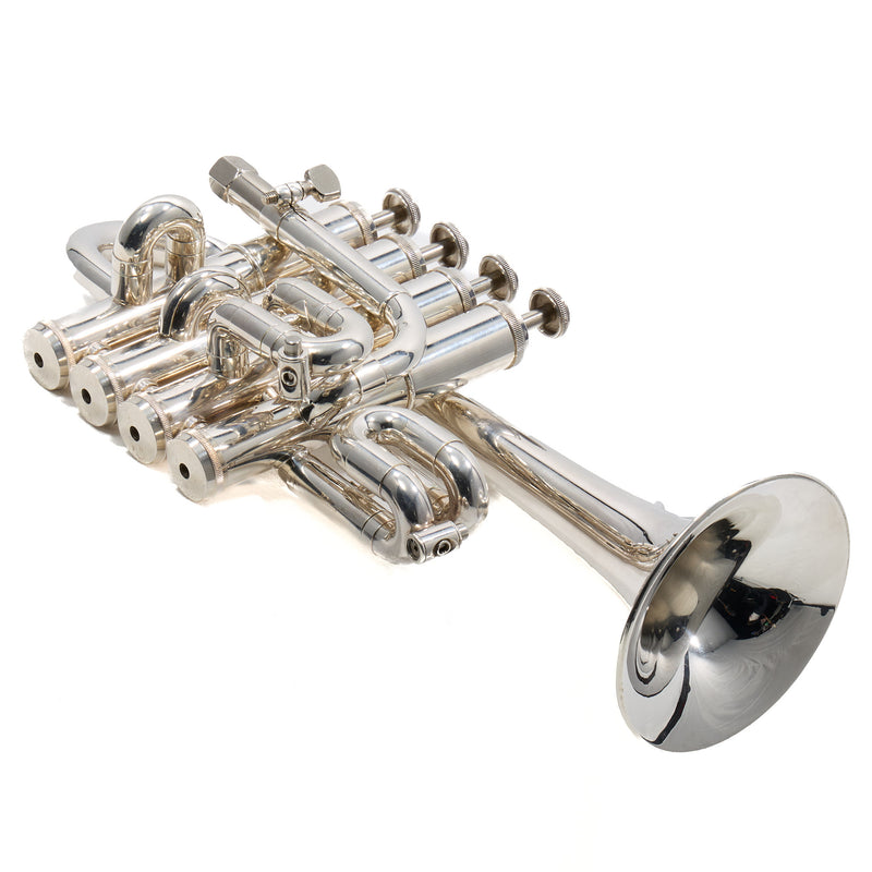 Getzen Eterna Professional Four-Valve Piccolo Trumpet SN P05011 GORGEOUS- for sale at BrassAndWinds.com