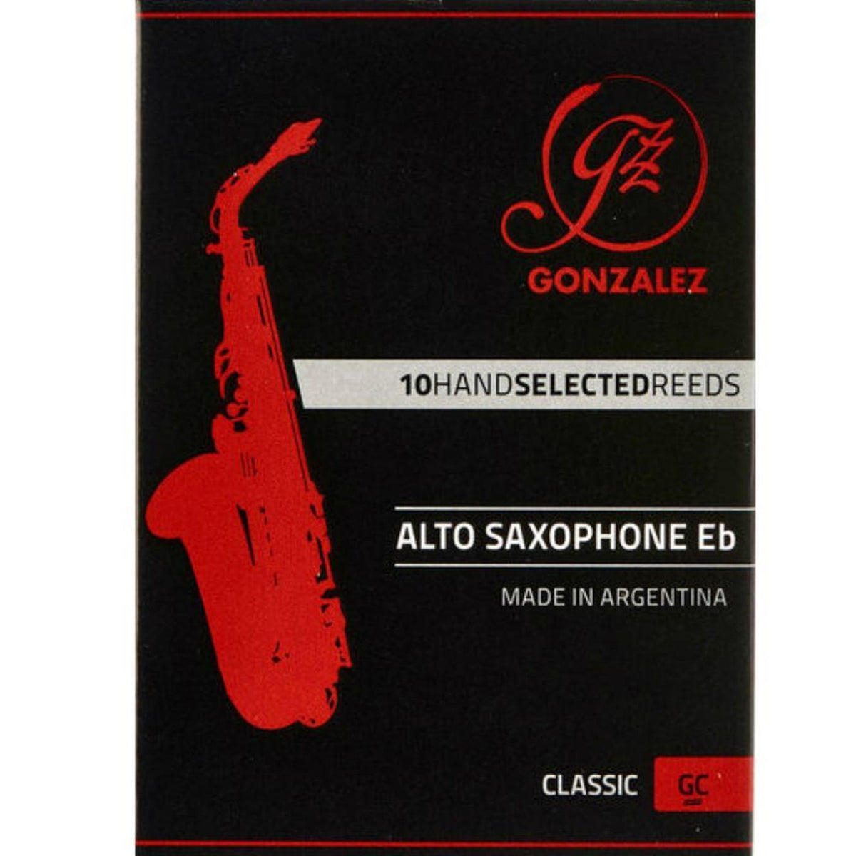Gonzalez Alto Saxophone 'Classic' Reeds Strength 4, Box of 10
