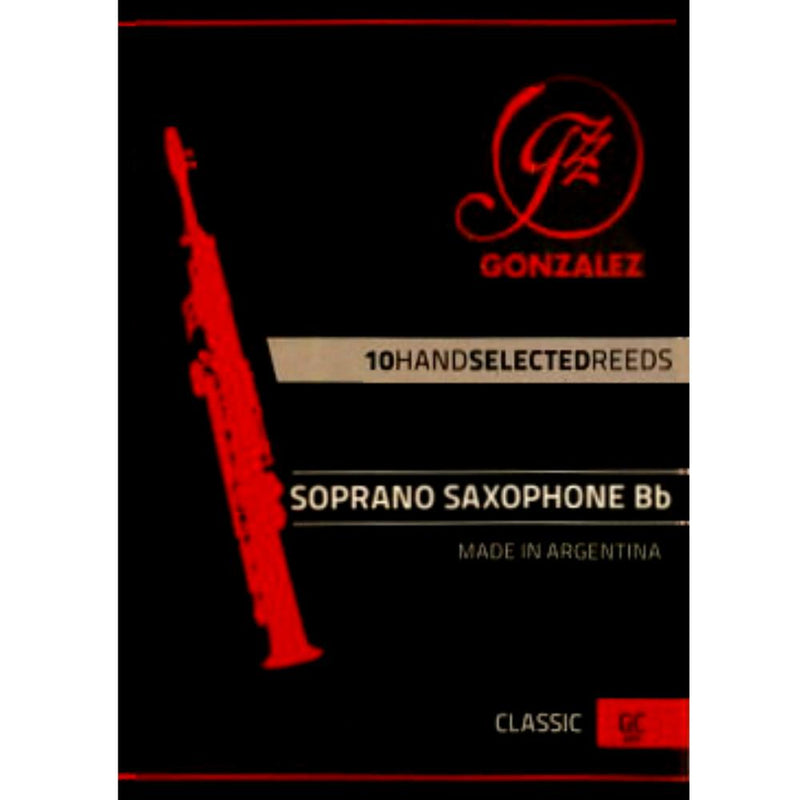 Gonzalez Bb Soprano Saxophone 'Classic' Reeds Strength 4, Box of 10