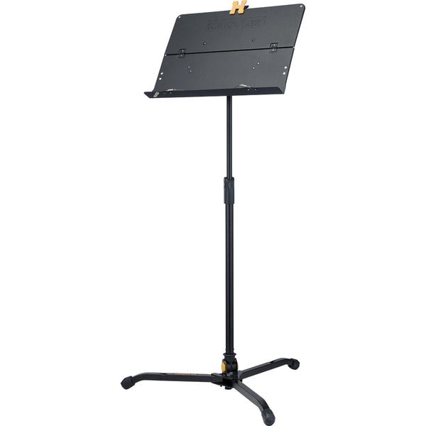 Hercules Model BS301B 'EZ Clutch' Orchestra Stand with Foldable Desk BRAND NEW- for sale at BrassAndWinds.com