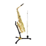 Hercules Model DS532BB 1 Alto/Tenor Saxophone and 1 Flute/Clarinet Stand BRAND NEW- for sale at BrassAndWinds.com