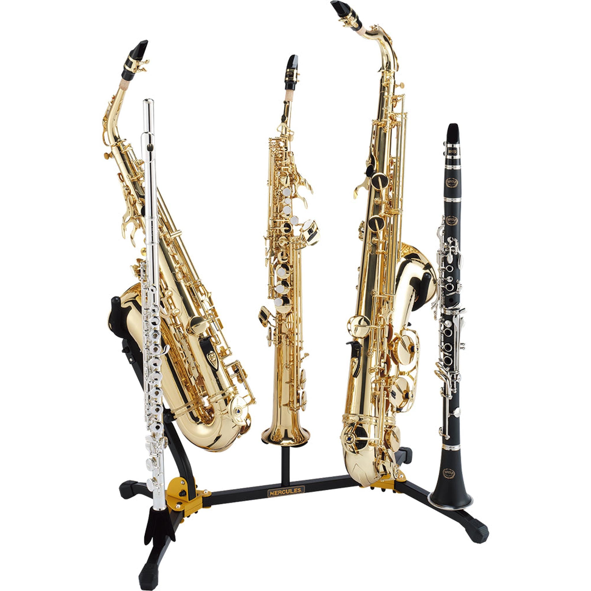 HERCULES マルチサックス+クラリネット/フルートスタンド DS538B Hercules Multi Instrument Stand | DS538B – The Mighty Quinn Brass
