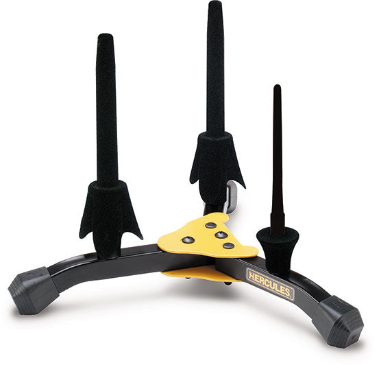 Hercules Model DS543BB 2 Clarinets/Flutes + 1 Piccolo Stand BRAND NEW