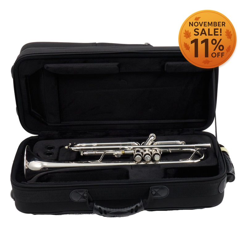Jupiter Model JTR1160RSQ Intermediate Bb Trumpet in Silver Plate SN EA06781 OPEN BOX